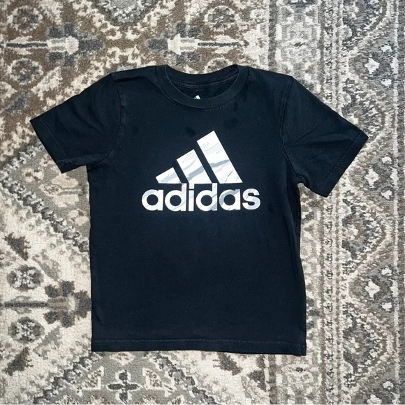 Adidas Black and White Short Sleeve Tee - Picture 1 of 3